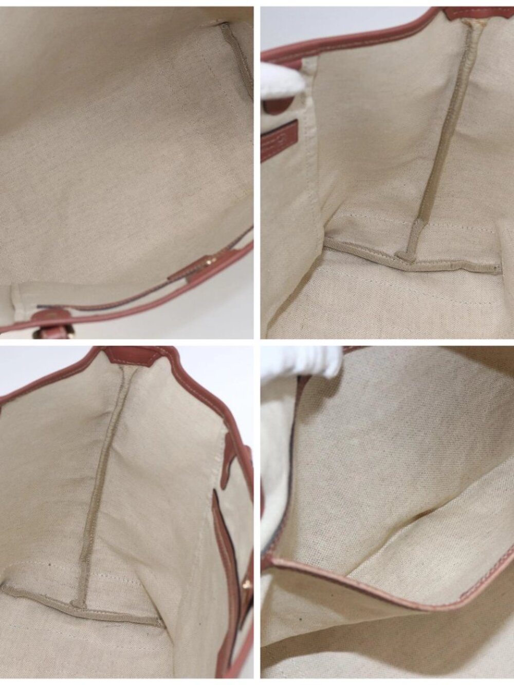 GUCCI GG Supreme Tote Bag PVC Beige Gold - Picture 15 of 16